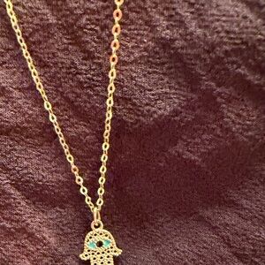 Hand of Fatima , The Eye of God Pendant Necklace
